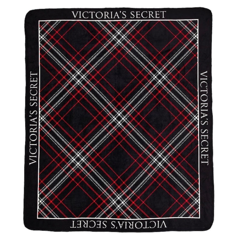 Victoria's Secret Red and Black Plaid Throw